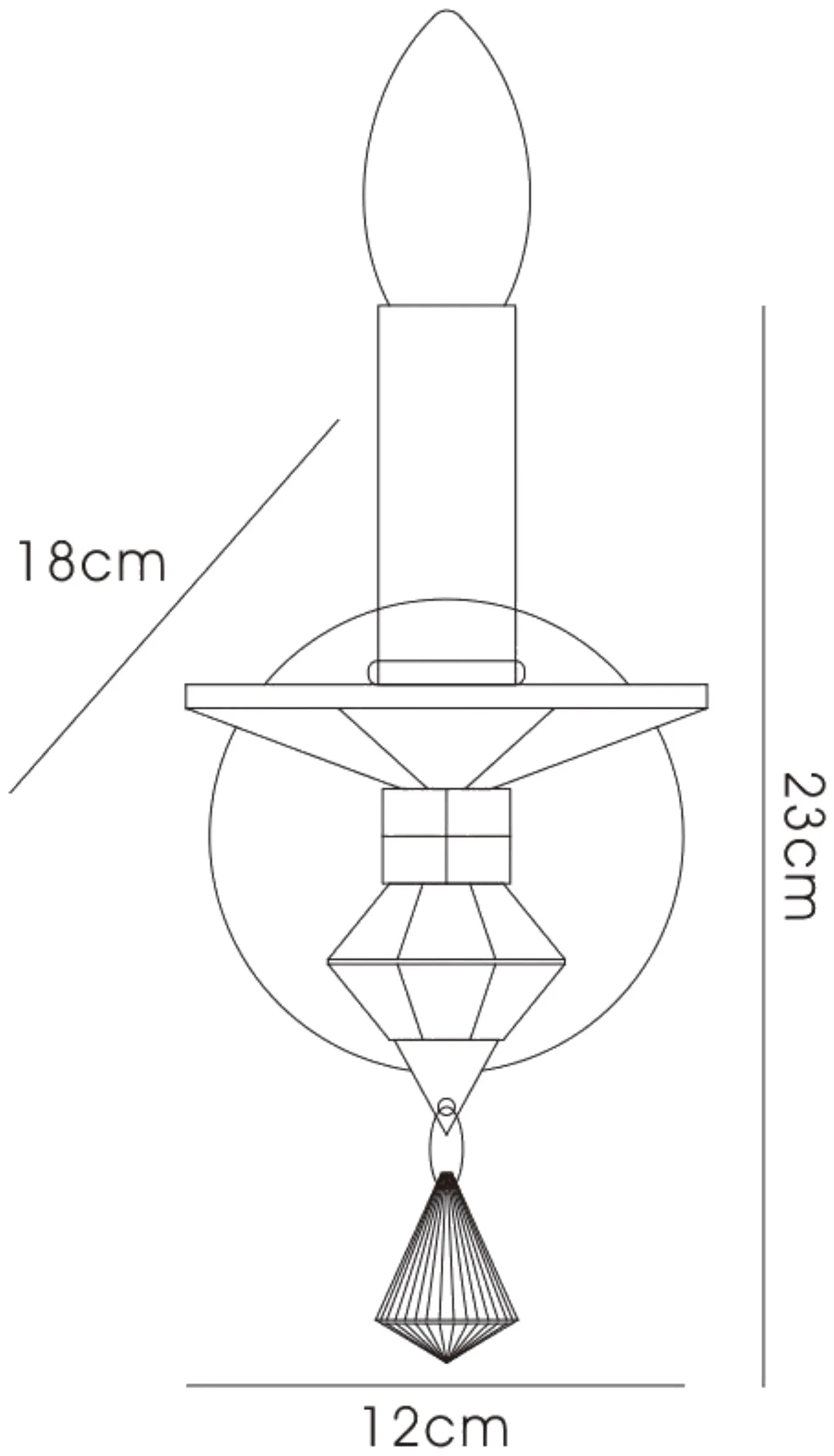 Renzo Crystal Wall Lights Diyas Armed Wall Lights